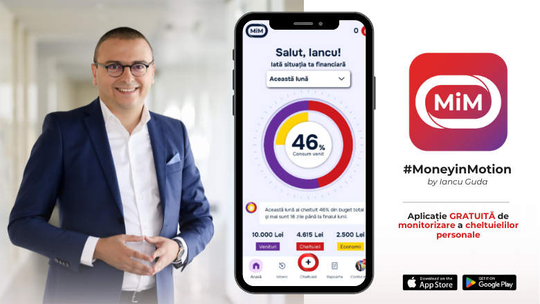 (P) MiM - Money in Motion, aplicația de monitorizare a cheltuielilor personale este disponibilă gratuit în App Store și Google Play