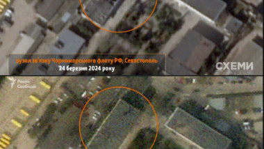 centrul flotei ruse in 21 si 24 martie imagini din satelit