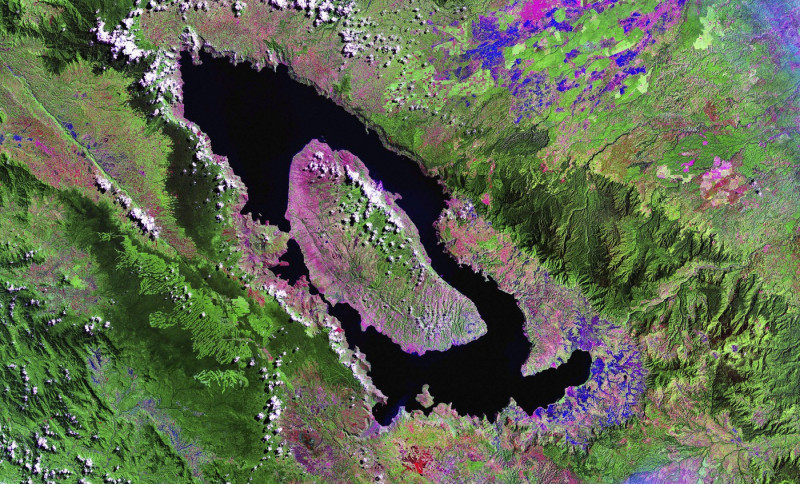 Lake Toba, Indonesia, satellite image