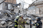 At least nine people injured following morning rocket attack on Kyiv, Ukraine - 25 Mar 2024