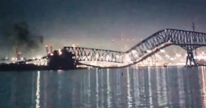Container Ship Destroys Baltimore Bridge