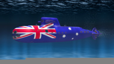 Submarine,Of,Australian,Navy,,Concept.,3d,Rendering