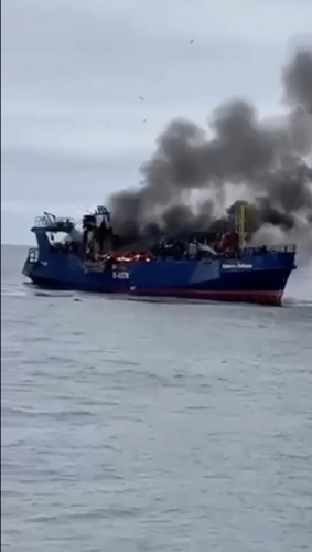 Rușii și-au scufundat o navă, după ce au lovit-o din greșeală cu o rachetă (VIDEO)