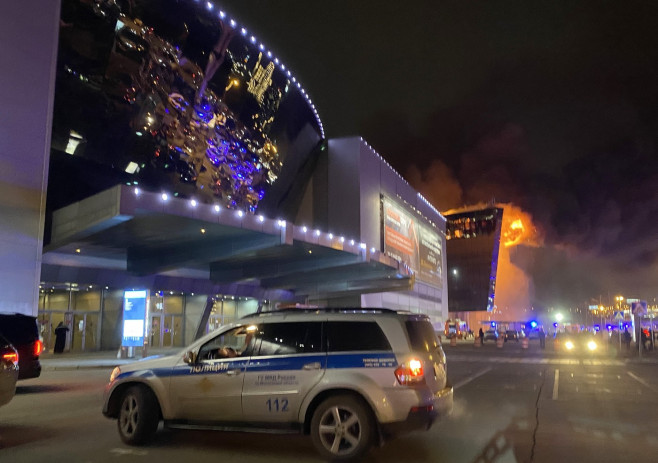 Terrorist attack in the Crocus City Hall concert hall.