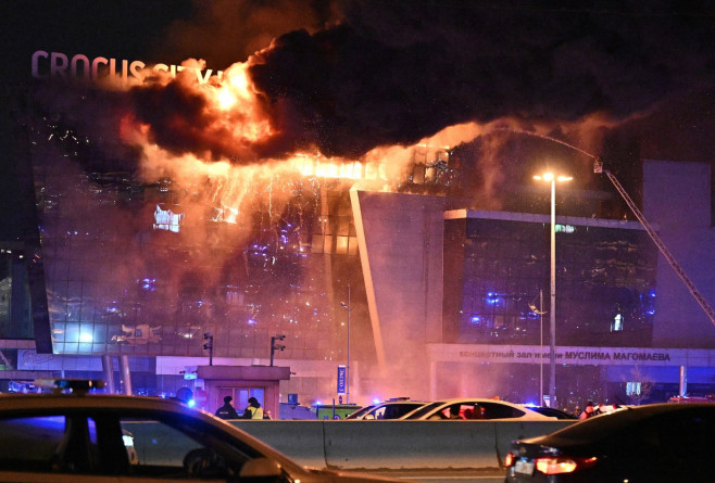 Terrorist attack in the Crocus City Hall concert hall.