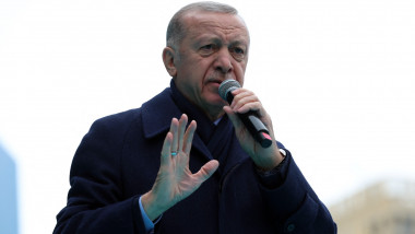 Turkish President and Leader of AK Party Recep Tayyip Erdogan in Ankara