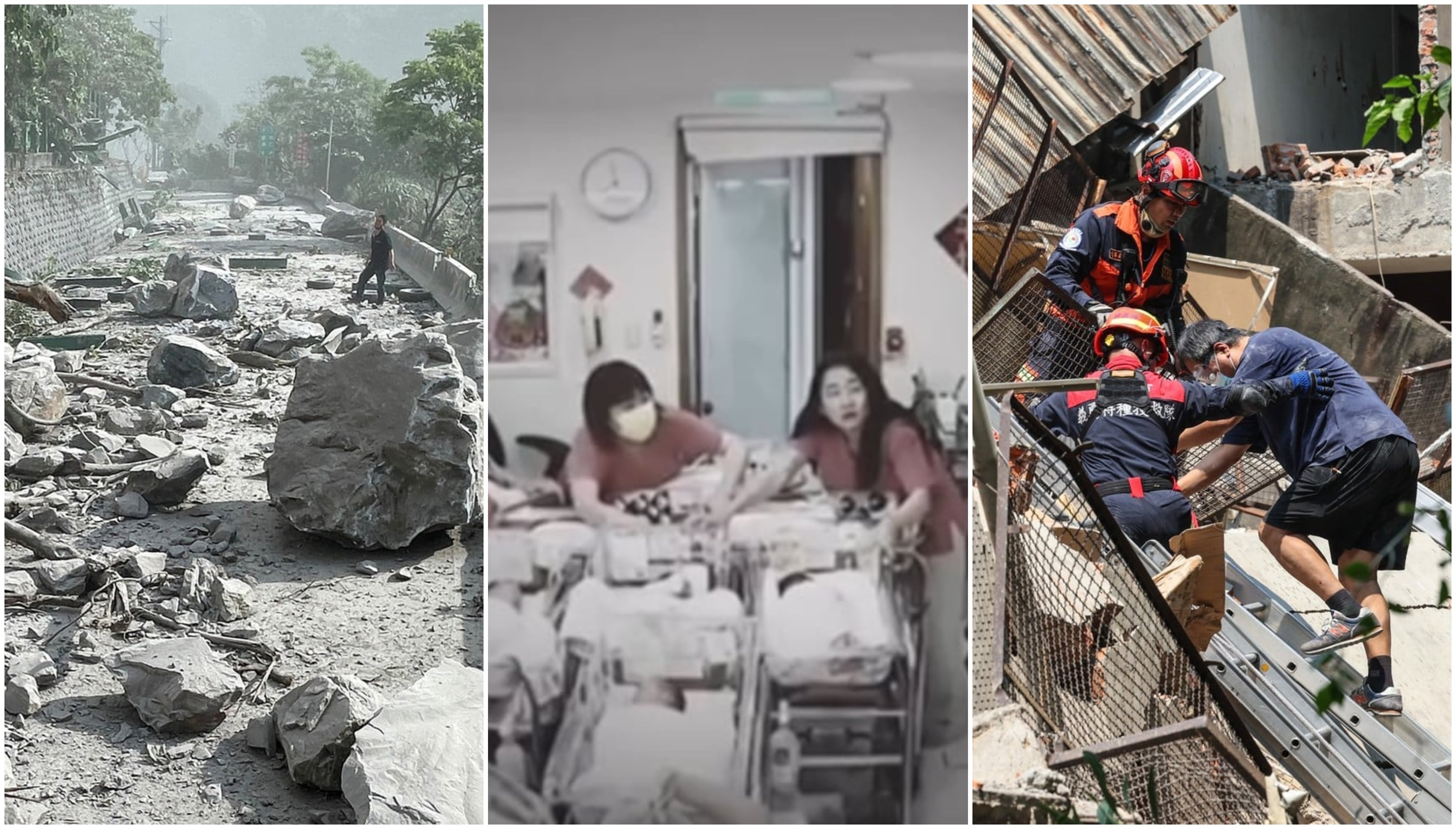 "Ploua cu pietre din munte, ca gloanțele". Mărturii teribile despre cutremurul din Taiwan. Imagini cu asistente protejând bebeluși