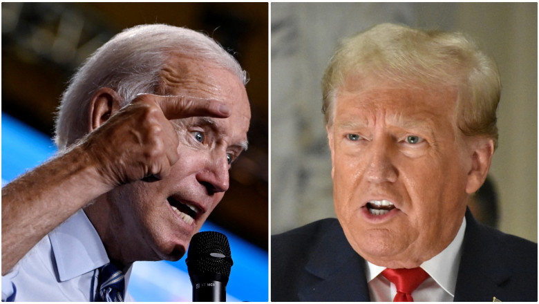 Joe Biden și Donald Trump, colaj foto