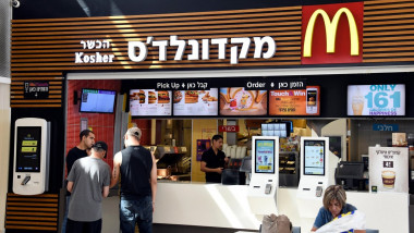 Kosher McDonalds in the Big Fashion Mall, a large modern shopping center in Beit Shemesh, Israel on Friday, October 27, 2017. This is one of nearly 50 Kosher McDonald·s that are certified by their local Rabbanuts spread throughout Israel. Not all McDonald
