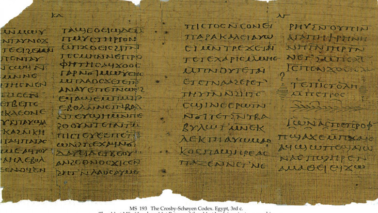 Codexul Crosby-Schoyen - scris în limba coptă pe papirus în jurul anilor 250-350 d.Hr.