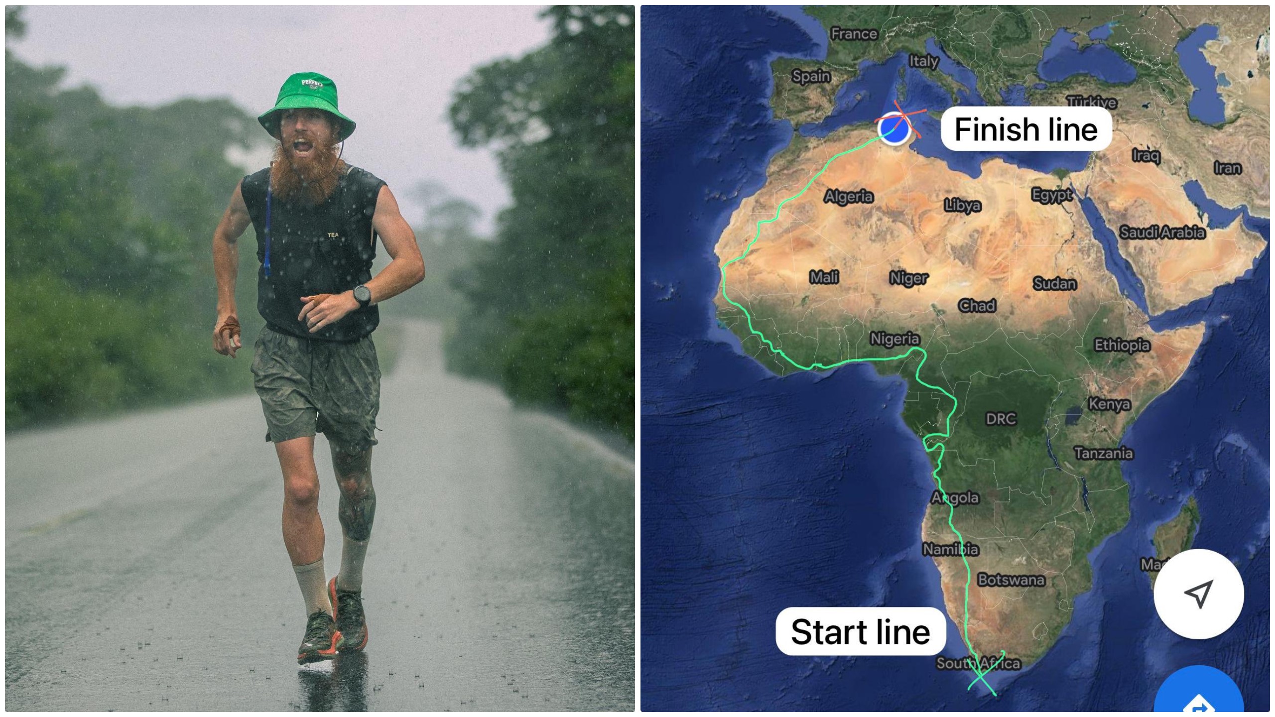 Un britanic a traversat Africa alergând echivalentul a 385 de maratoane în 351 de zile 