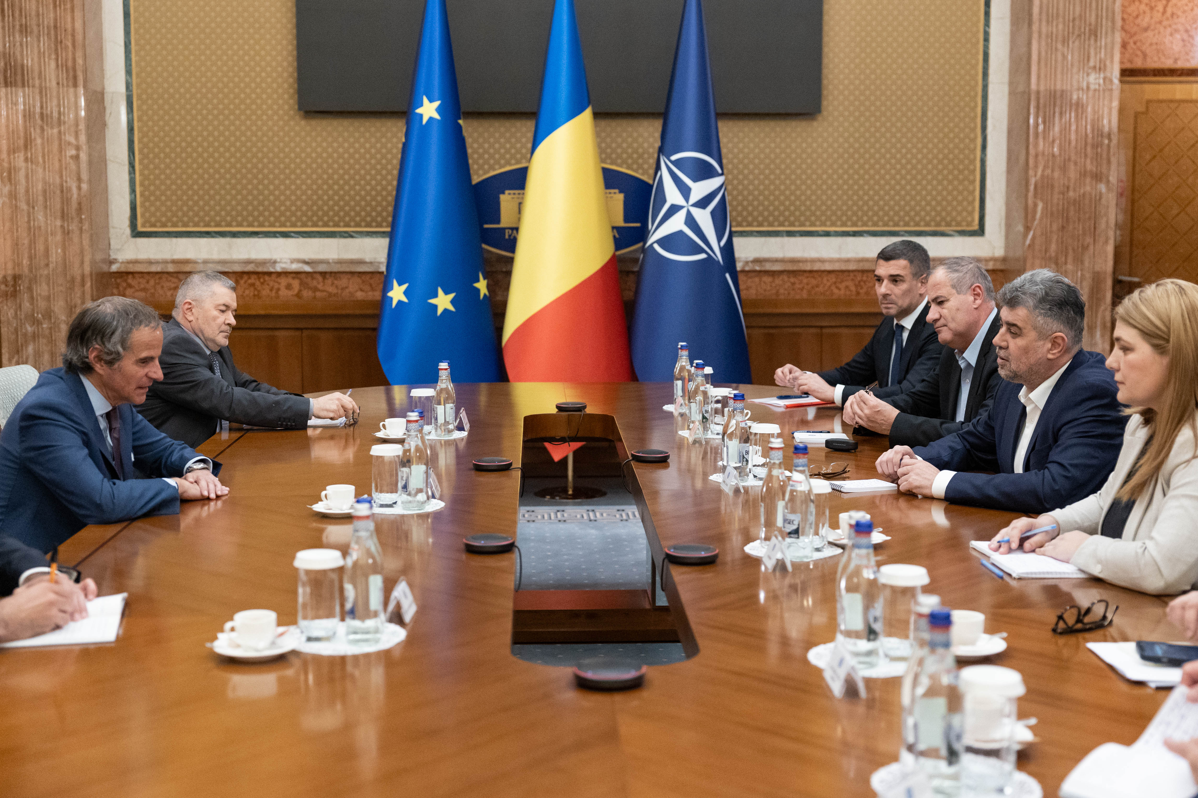Ciolacu a discutat continuarea programului nuclear în domeniul energiei cu șeful AIEA, aflat în vizită la București