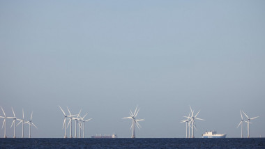 Wind turbines in sea