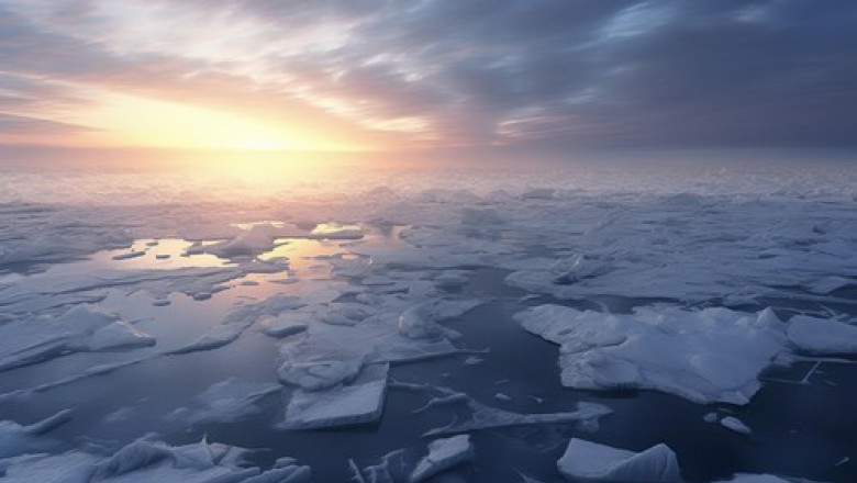 Arctic Ice Melt Sunrise