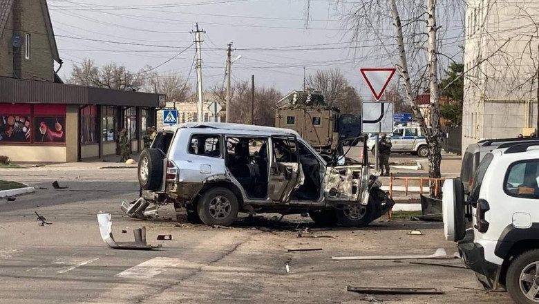 masina capcana explodata in lugansk