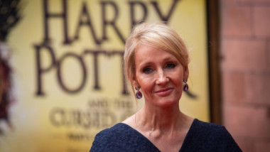 J. K. Rowling la lansarea unei carti din seria harry potter
