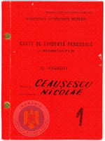 Carnet PCR Nicolae Ceausescu coperta