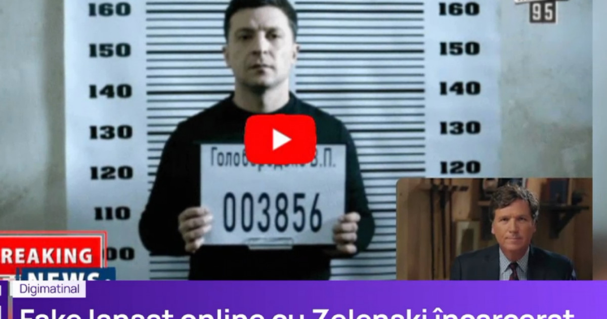 Un fake cu Zelenski arestat se răspândește pe rețelele sociale. Postările false folosesc numele și imaginea lui Tucker Carlson|EpicNews