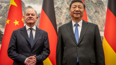 Cancelarul Olaf Scholz și președintele chinez Xi Jinping.