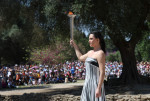 (SP)GREECE ANCIENT OLYMPIA PARIS 2024 FLAME LIGHTING CEREMONY REHEARSAL