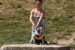 Rehearsal of the flame lighting ceremony for the Paris Olympics in Ancient Olympia