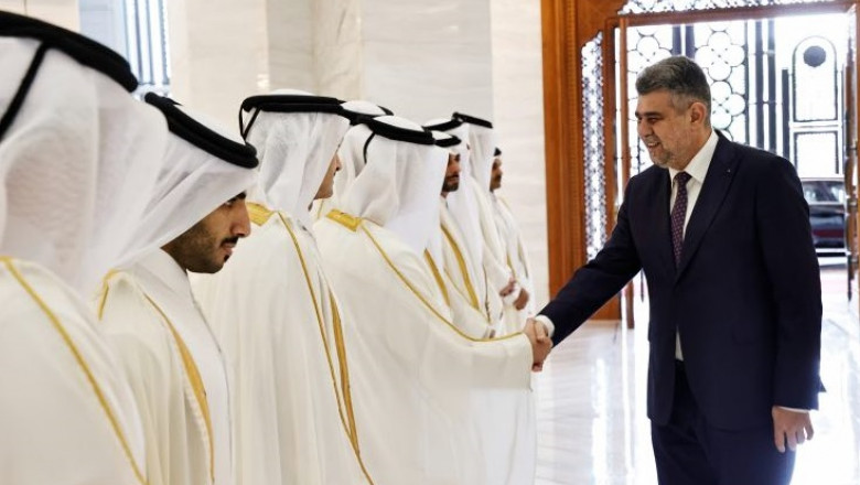 Marcel Ciolacu, întâlnire cu oficiali din Qatar.