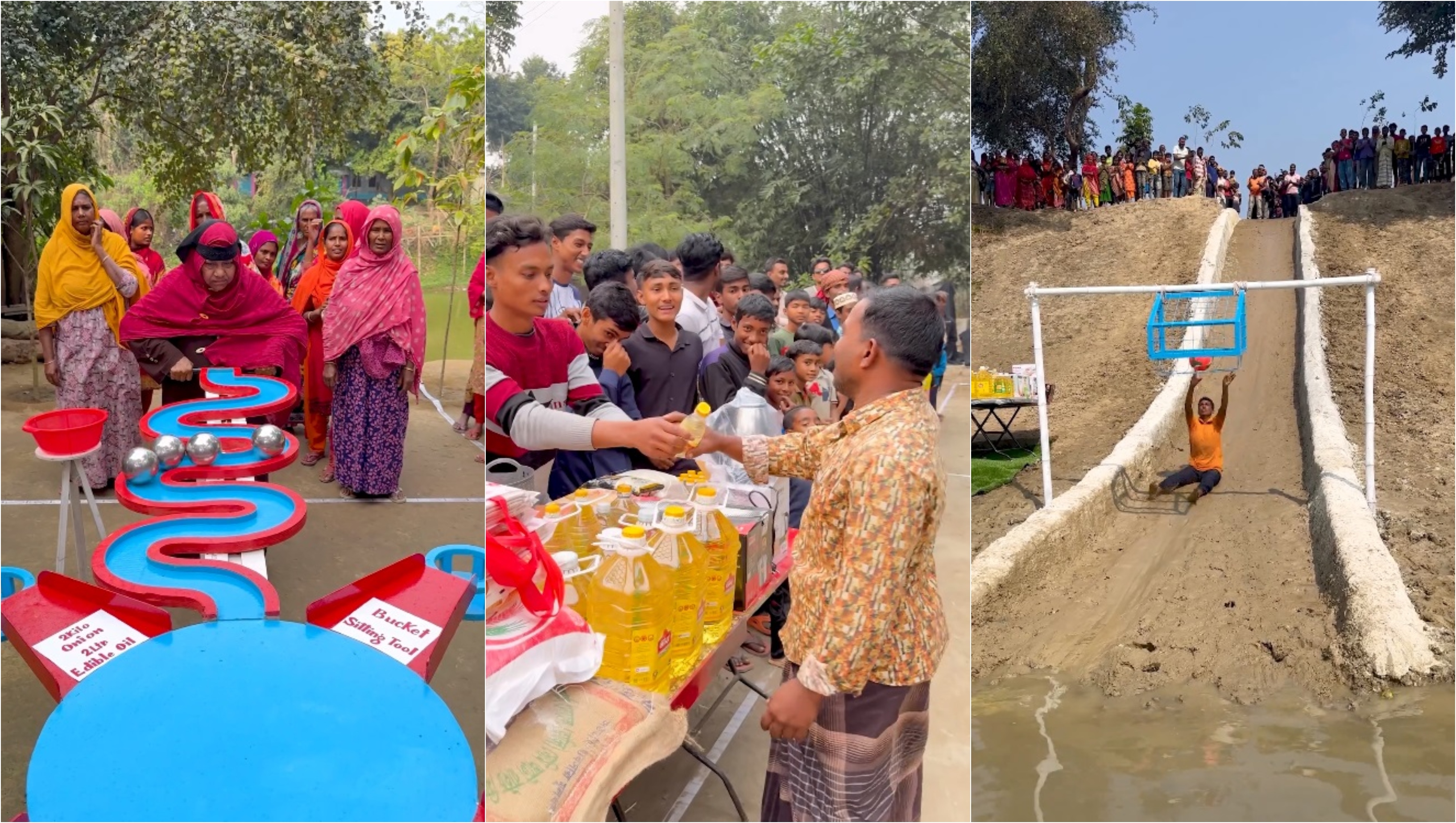 „Jocurile foamei” în Bangladesh: Mii de oameni se întrec pentru mâncare într-un concurs care a strâns miliarde de vizualizări online