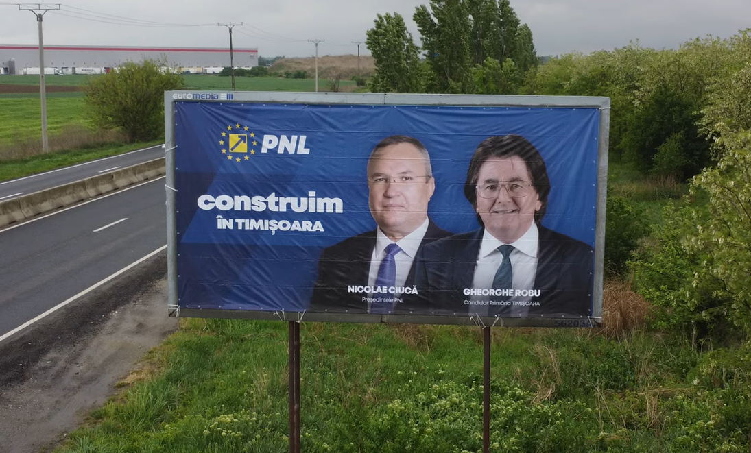 PNL l-a botezat „Gheorghe” pe fostul primar Nicolae Robu într-un afiș electoral alături de Nicolae Ciucă