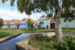 The rural Saxon village of Viscri in Transylvania, where Prince Charles, now King, owns a property to help ensure it's sustainable future, in Romania