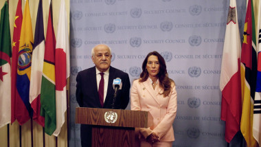 Press Conference with Ambassadors Vanessa Frazier (Malta) and Riyad Mansour (Palestine). (NEW) Press Conference with Amb