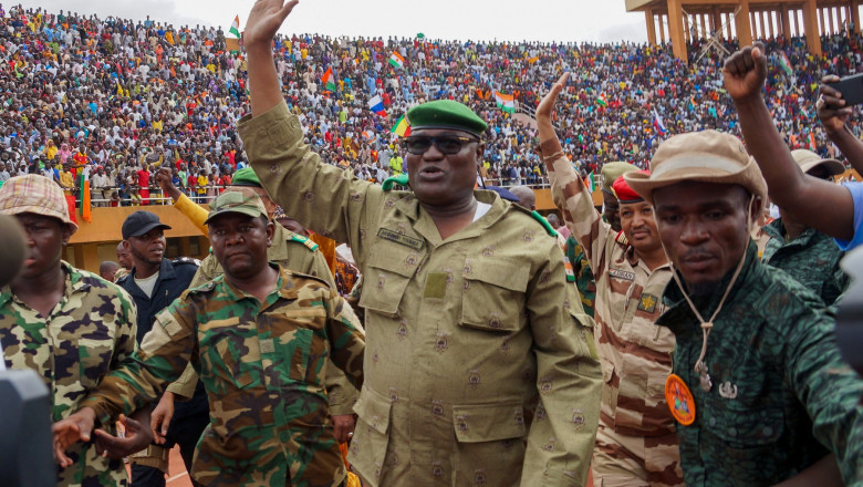 Demonstration of coup supporters in Niger