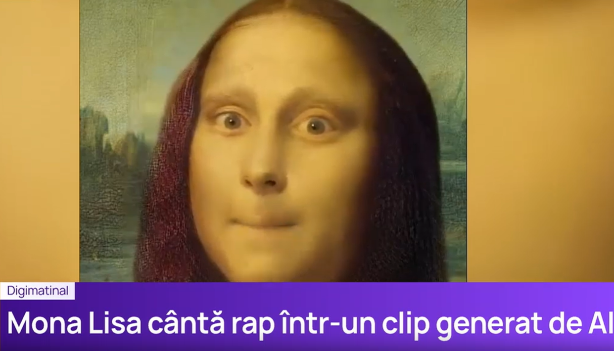 Mona Lisa cântă rap, folosind noul motor de inteligență artificială creat de Microsoft