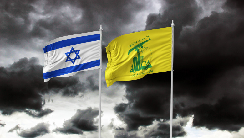 steagurile Hezbollah și Israel