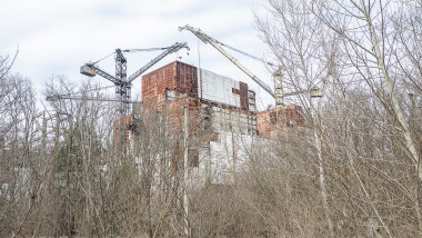 Clădiri abandonate în Pripiat, din apropierea Cernobîl, la 38 de ani de la dezastrul nuclear