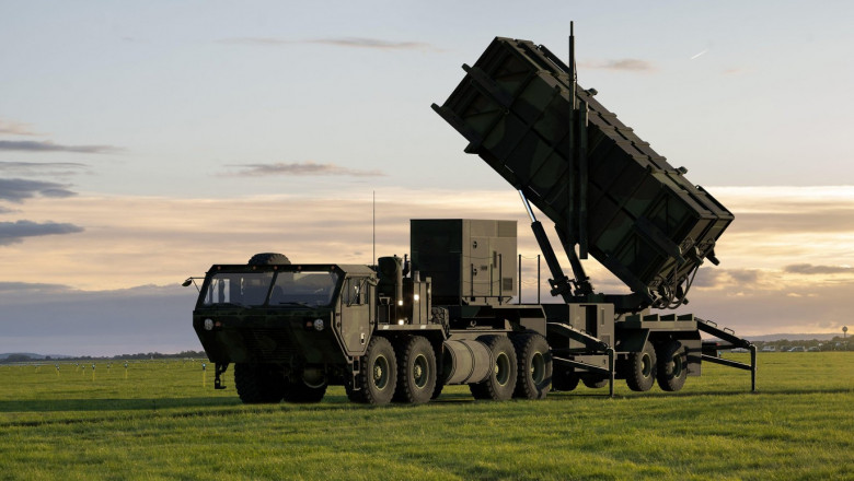 MIM-104 Patriot - US surface-to-air missile system on a mobile vehicle platform.