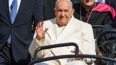Foto: Papa Francisc, în vizită la Veneția.