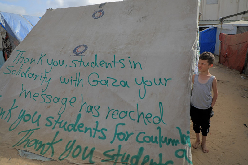 MIDEAST GAZA RAFAH SIGNS WITH GRATITUDE