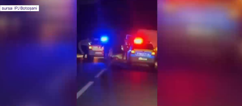 Șofer rănit de polițiști după o urmărire cu focuri de armă în Dorohoi. După ce au oprit mașina, agenții au aflat de ce fugise (VIDEO)