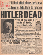 1945 Daily Mirror Death of Adolf Hitler