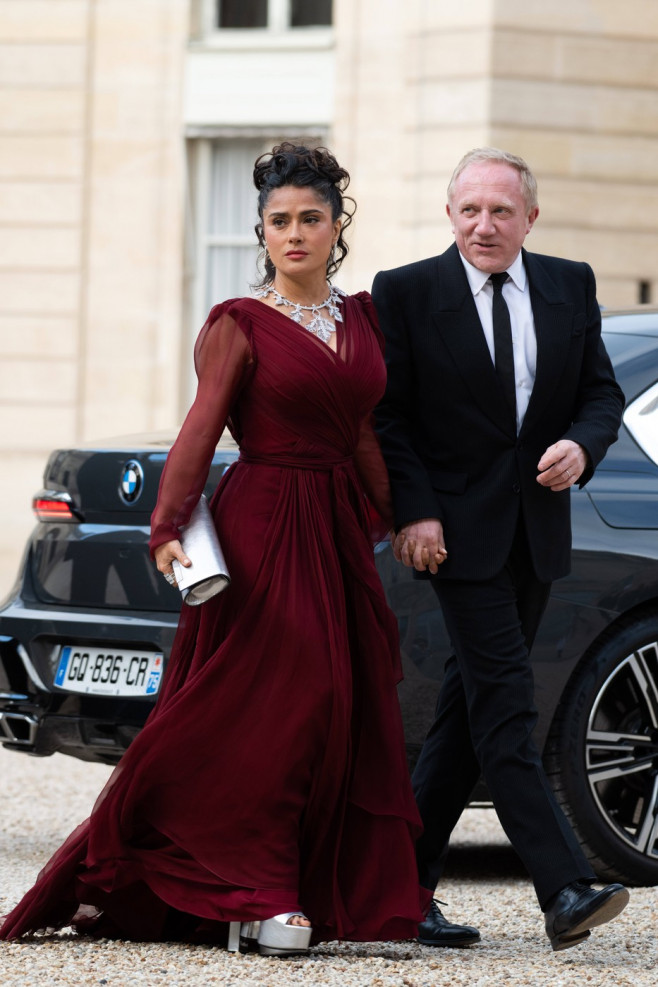 Elysee Palace : Arrival of guests at the State dinner for Xi Jinping