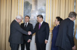 France's President Emmanuel Macron, Chinese President Xi Jinping during presentations ahead of an official state dinner, Paris - 06 May 2024