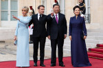 Elysee Palace : Arrival of guests at the State dinner for Xi Jinping