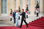 Elysee Palace : Arrival of guests at the State dinner for Xi Jinping