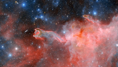 This cloudy, ominous structure is CG 4, a cometary globule nicknamed ‘God’s Hand’.