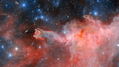 This cloudy, ominous structure is CG 4, a cometary globule nicknamed ‘God’s Hand’.