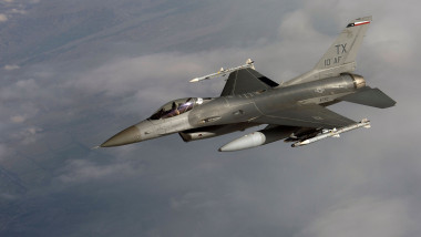 A US Air Force F-16 Fighting Falcon from the 93rd Expeditionary Fighter Squadron, Bagram Air Field, flies a combat sortie April 2, 2014 over Northeast Afghanistan.