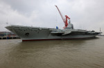 CHINA SHANGHAI AIRCRAFT CARRIER FUJIAN MAIDEN SEA TRIALS DEPARTURE (CN)