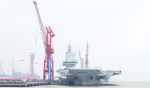 CHINA SHANGHAI AIRCRAFT CARRIER FUJIAN MAIDEN SEA TRIALS DEPARTURE (CN)