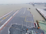 CHINA SHANGHAI AIRCRAFT CARRIER FUJIAN MAIDEN SEA TRIALS DEPARTURE (CN)