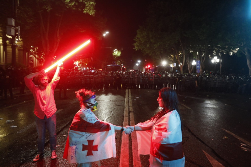 Georgians continue to protest government's 'Transparency of Foreign Influence' draft law